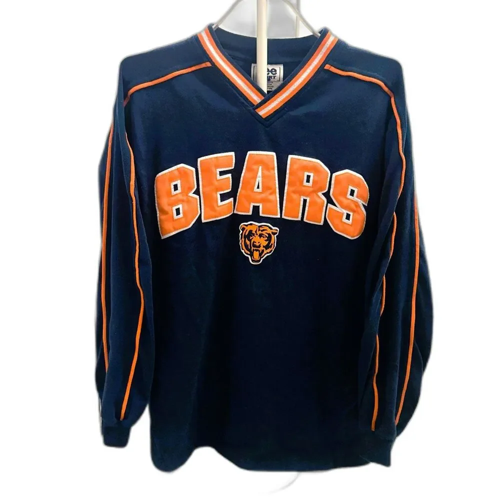 Vintage 90s Lee Sport Chicago Bears NFL Long Sleeve V-Neck Pullover Men's Large